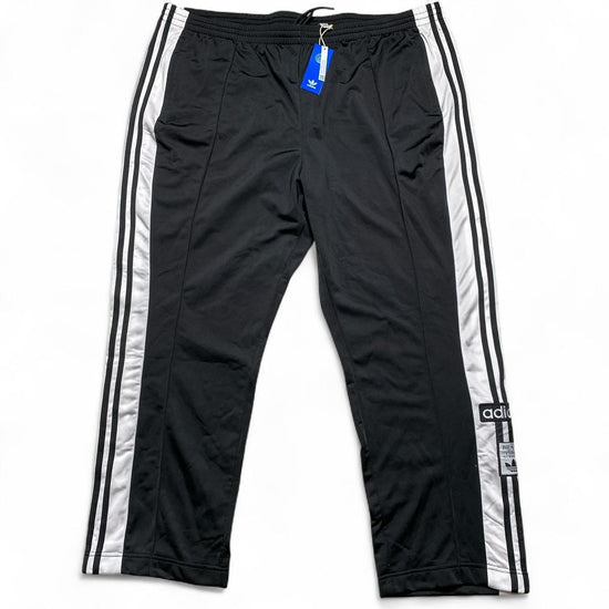 Adidas Black and White Popper Baggy Trackpant Bottoms (4XL)