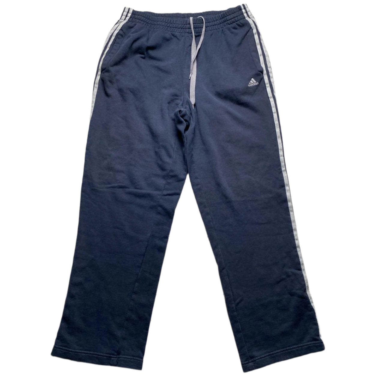 Adidas Premium Essentials Navy and Grey Baggy Joggers (XL)