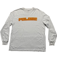 Palace White Yellow and Orange Spellout Long Sleeve T Shirt (XL)