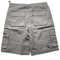 Minus Two Grey Two Tone Graffiti Cargo Shorts (XL)