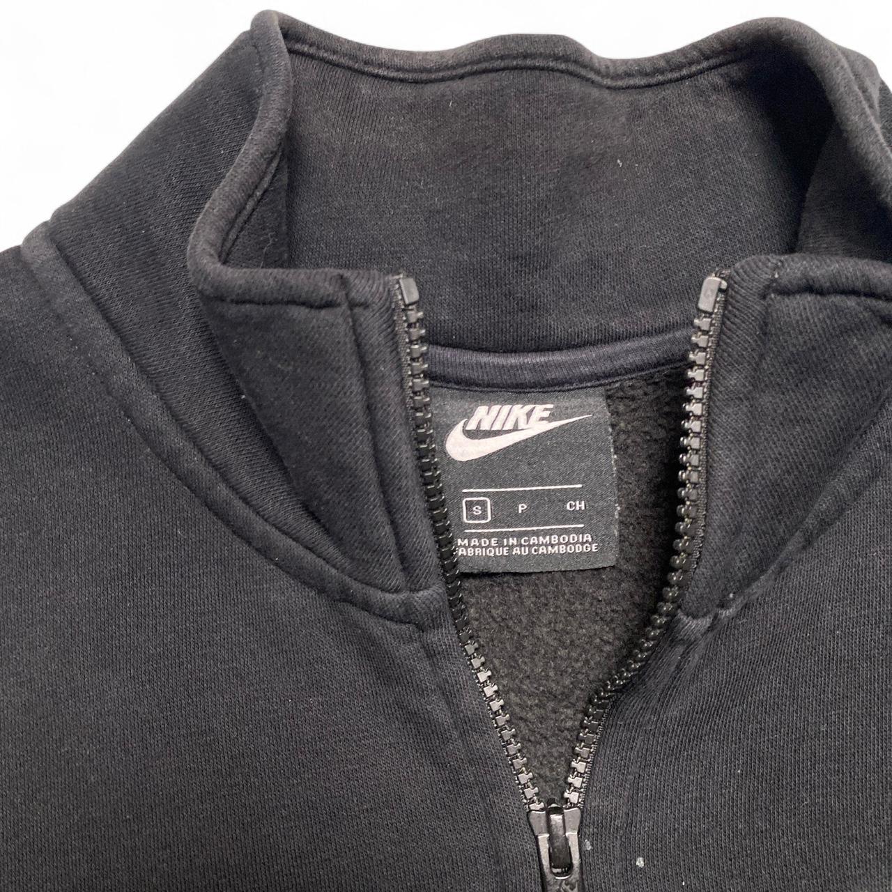 Nike Black and White Red Swoosh Quarter Zip Jumper (S)