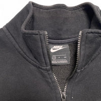 Nike Black and White Red Swoosh Quarter Zip Jumper (S)