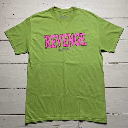 Revenge Television Skepta Green and Pink T Shirt