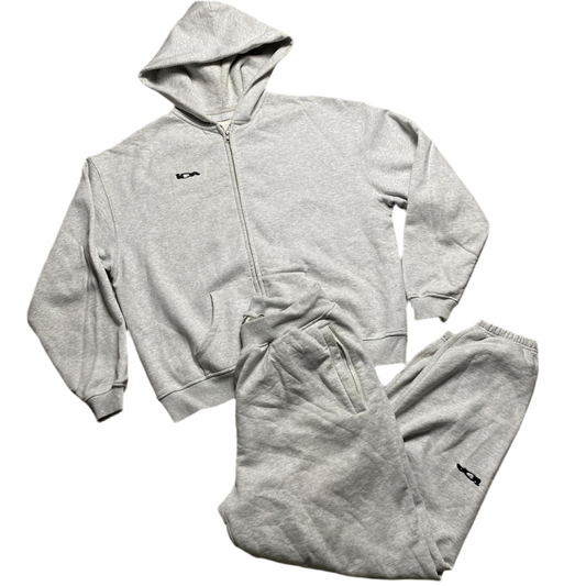 IDA Supply Grey And Black Baggy Full Tracksuit