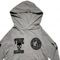 True Religion Grey and Black Pullover Hoodie (S)