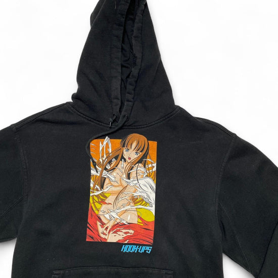 Hook Ups Anime Girl Hoodie Black (S)