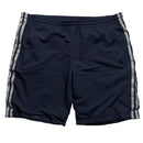 Adidas Vintage Navy and Grey Shell Trackpant Shorts (M)