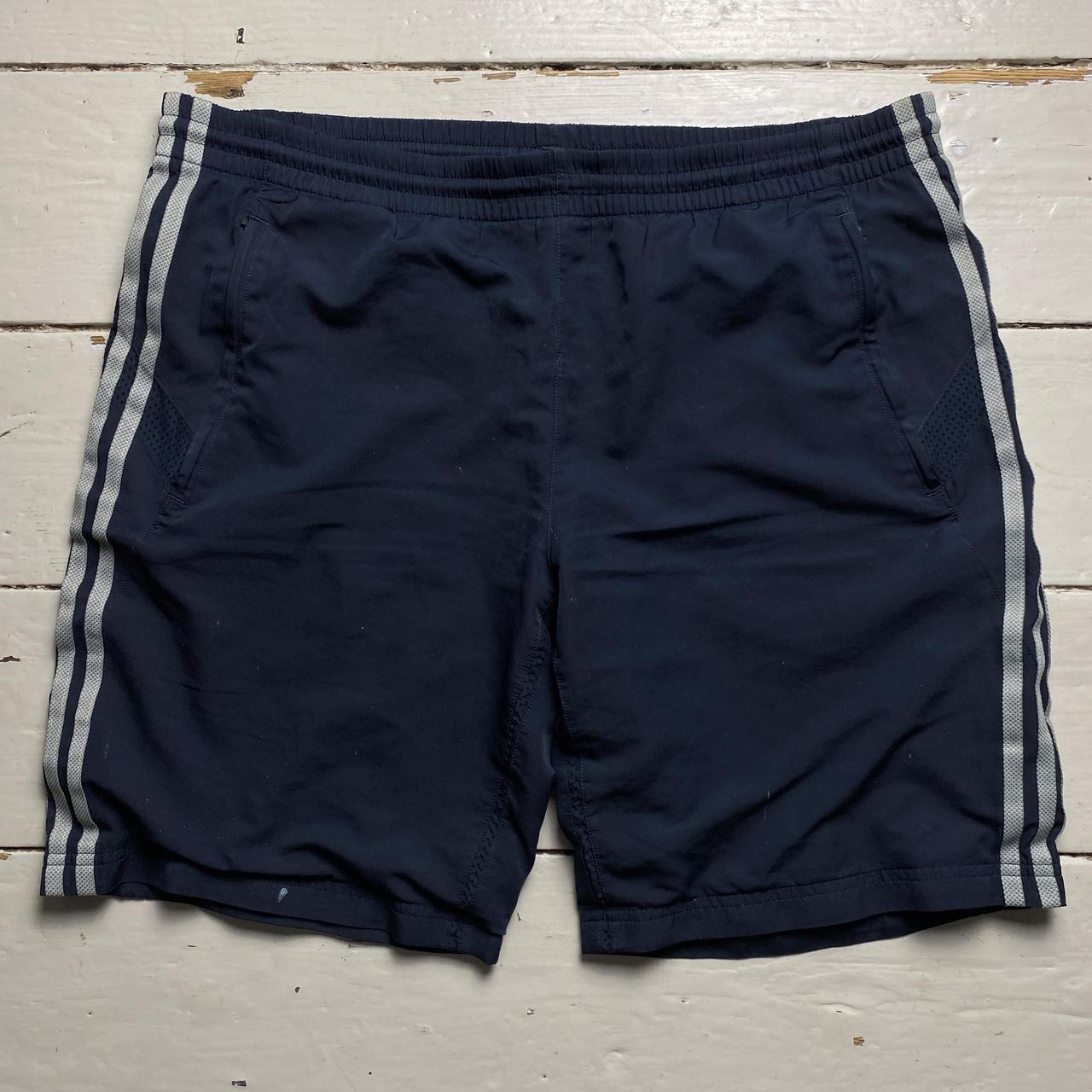 Adidas Vintage Navy and Grey Shell Trackpant Shorts