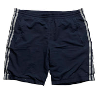 Adidas Vintage Navy and Grey Shell Trackpant Shorts (M)