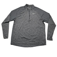 Nike Running Dri Fit Grey Quarter Zip Sports Thermal Jumper Top (2XL)