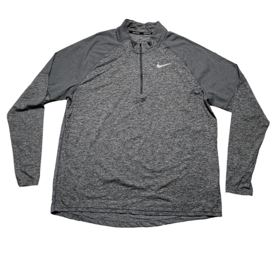 Nike Running Dri Fit Grey Quarter Zip Sports Thermal Jumper Top (2XL)