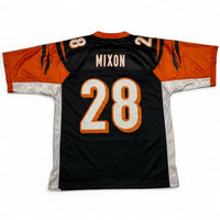Cincinnati Bengals Joe Mixon Black Orange and White NFL Football Jersey (M)