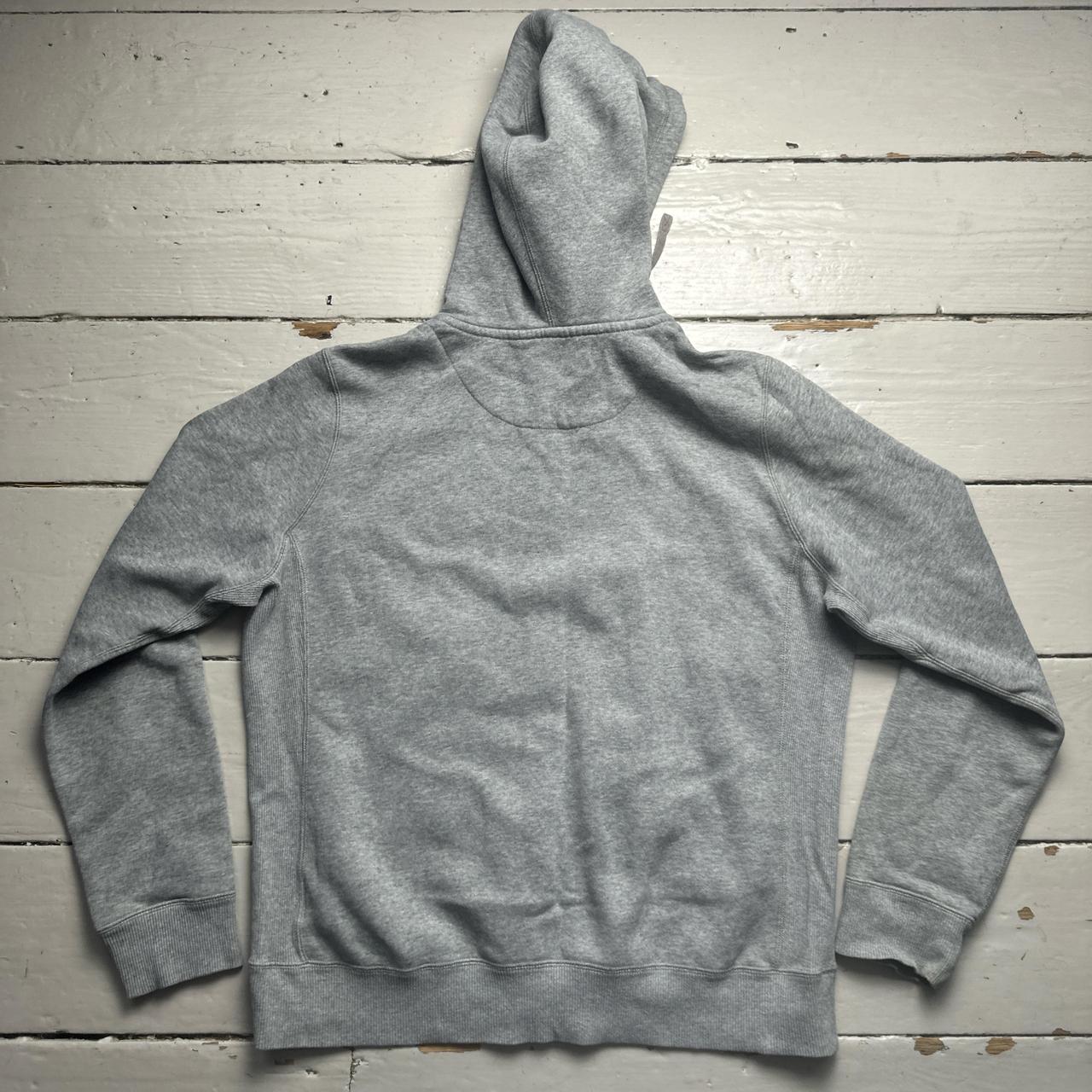 Nike Grey and Navy Swoosh Athletic Department Hoodie