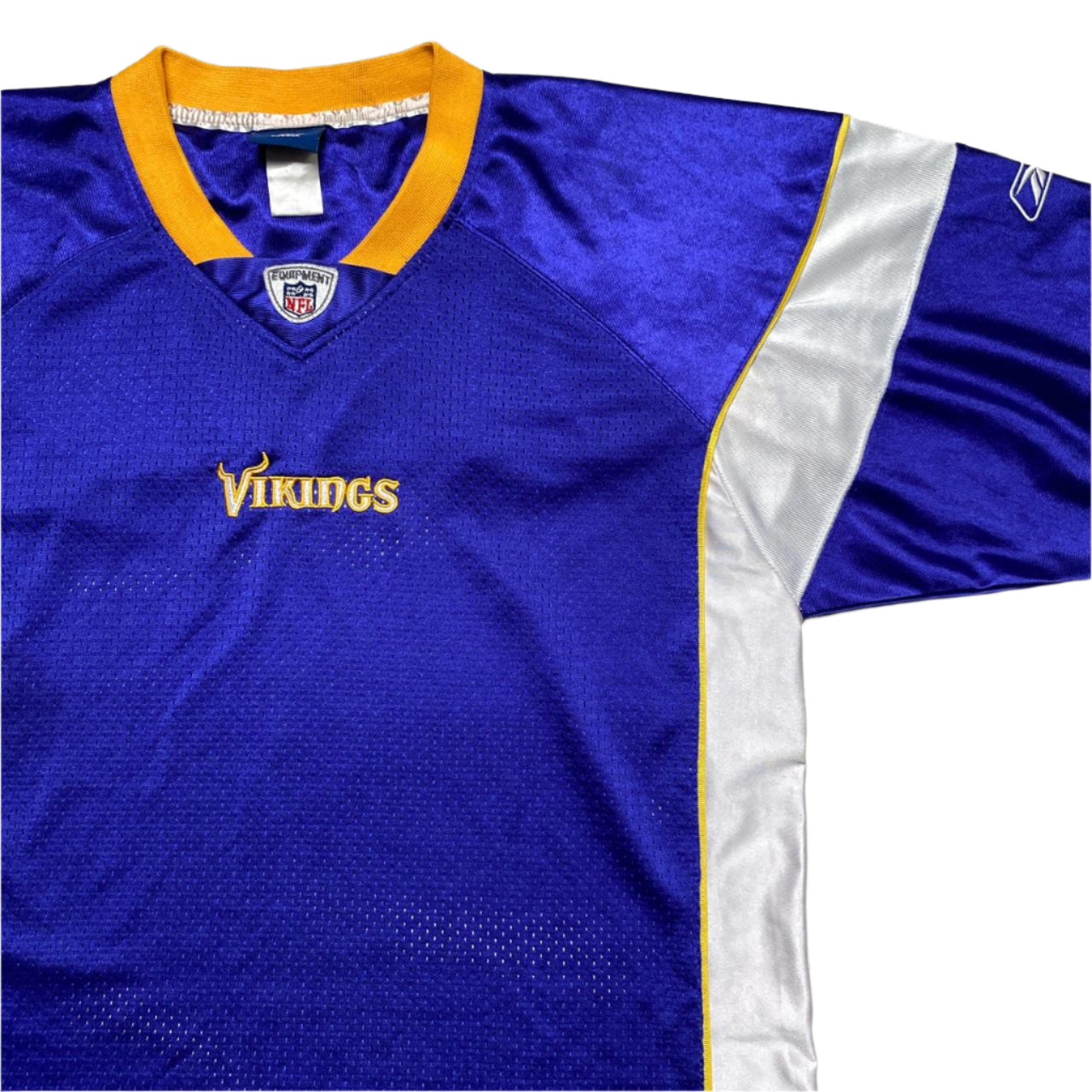 Minnesota Vikings Royal Blue Yellow and White NFL Football Jersey (XL)