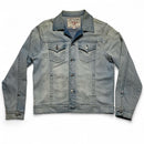 True Religion Light Blue Stonewashed Denim Button Up Jacket (L)