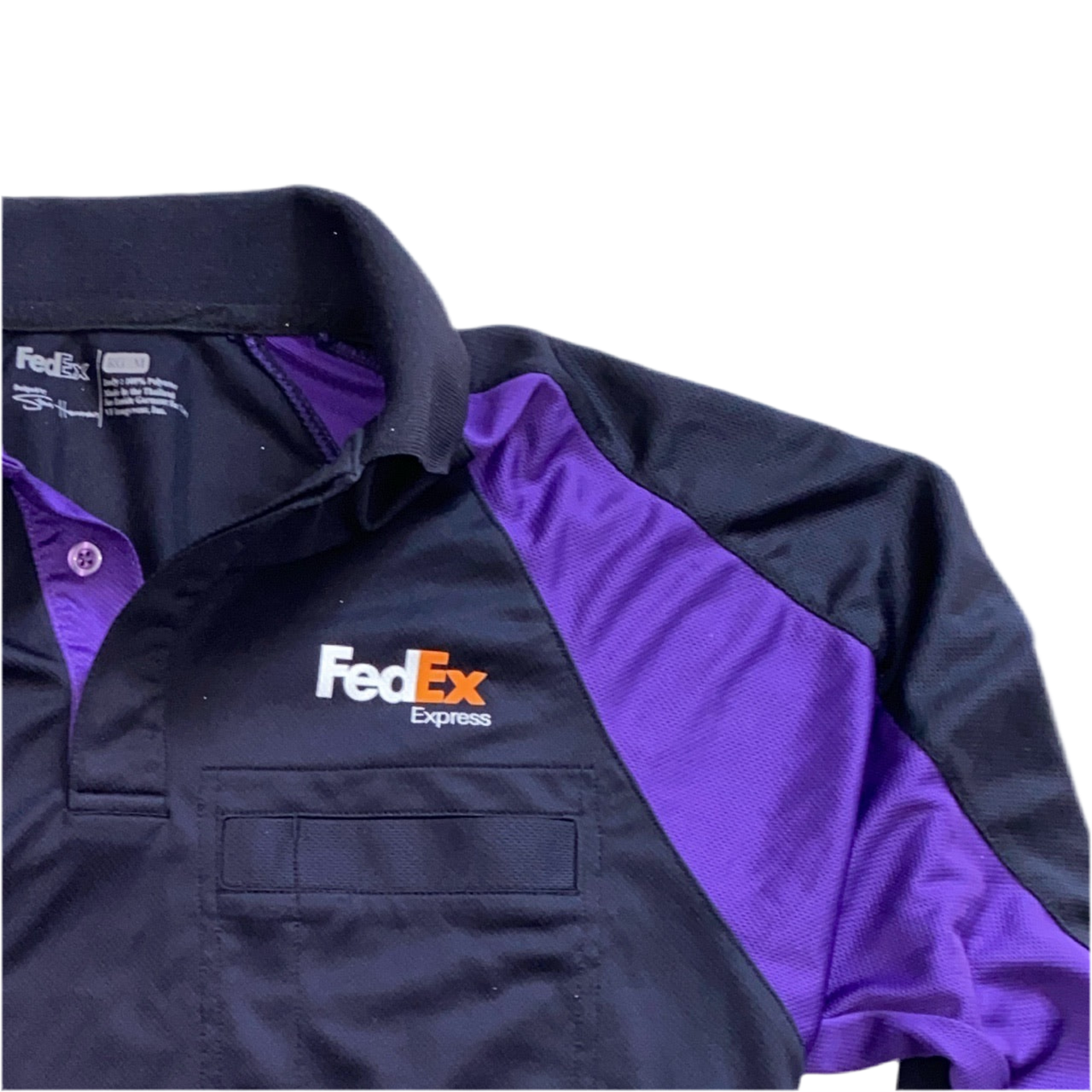 Fedex Long Sleeve Polo Shirt (M)