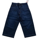 Criminal Damage Graffiti Baggy Navy Jorts Jean Shorts (34W)