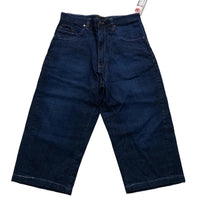 Criminal Damage Graffiti Baggy Navy Jorts Jean Shorts (34W)