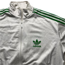 Adidas Originals White and Green Tracksuit Jacket (L)