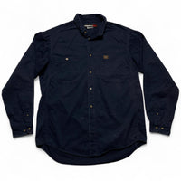 Russel Wrangler Workwear Navy Long Sleece Shirt