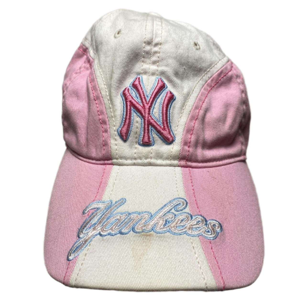 New York Yankees Vintage White and Pink Baseball Cap