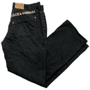 Dolce and Gabbana Vintage Black and White Embroidery Jeans (34W)