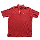 Burberrys Burberry Vintage Salmon Pink and Cream Polo Shirt (M)