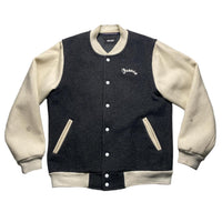 Palace London Wool Bomber Jacket Grey and White (XL)