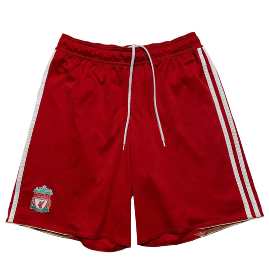 Liverpool Vintage Adidas Climacool Red and White Football Shorts (L)