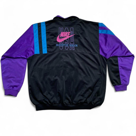 Nike Vintage 90’s Black Purple and Blue Tracksuit Jacket (XL)