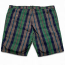 Paul Smith Checked Navy Green and Pink Shorts (36W)
