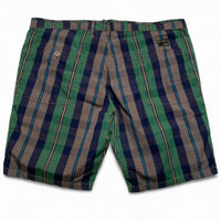 Paul Smith Checked Navy Green and Pink Shorts (36W)