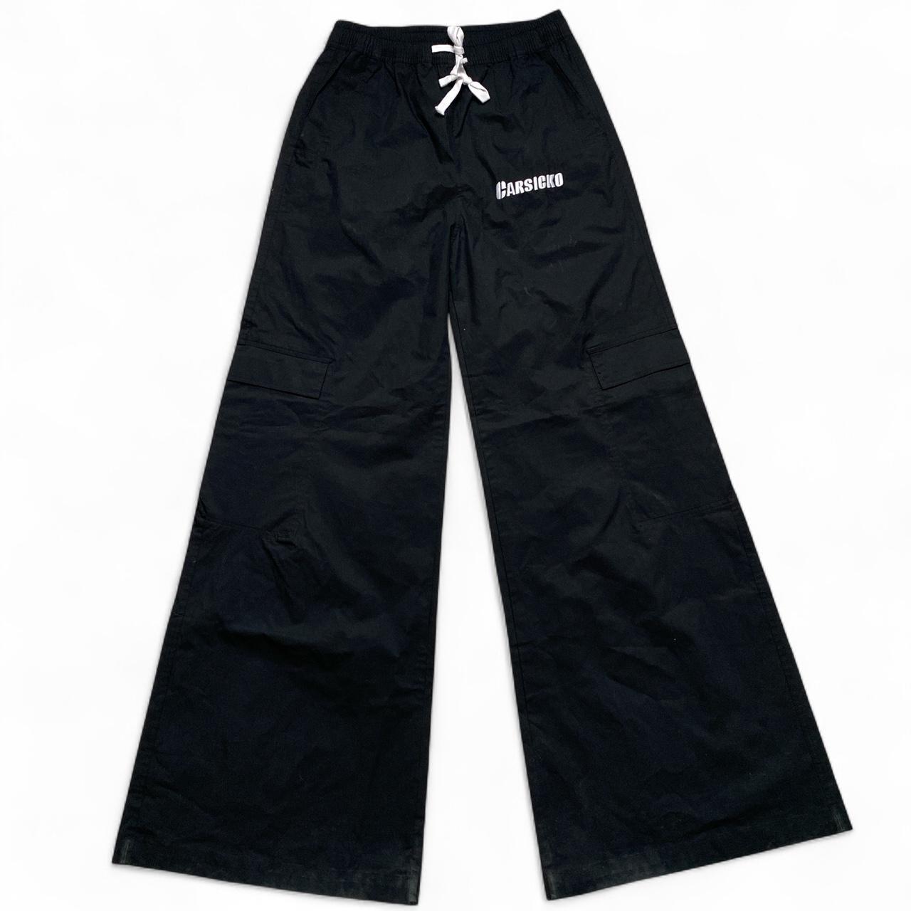 Carsicko Baggy Cargo Snopant Black and White Trousers