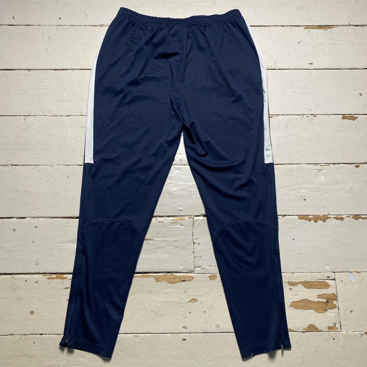 Nike Navy and White Training Trackpant Bottoms