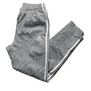Adidas Grey and White Stripe Joggers (M)