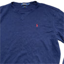 Ralph Lauren Polo Navy and Red Pony Estate Rib Jumper (M)