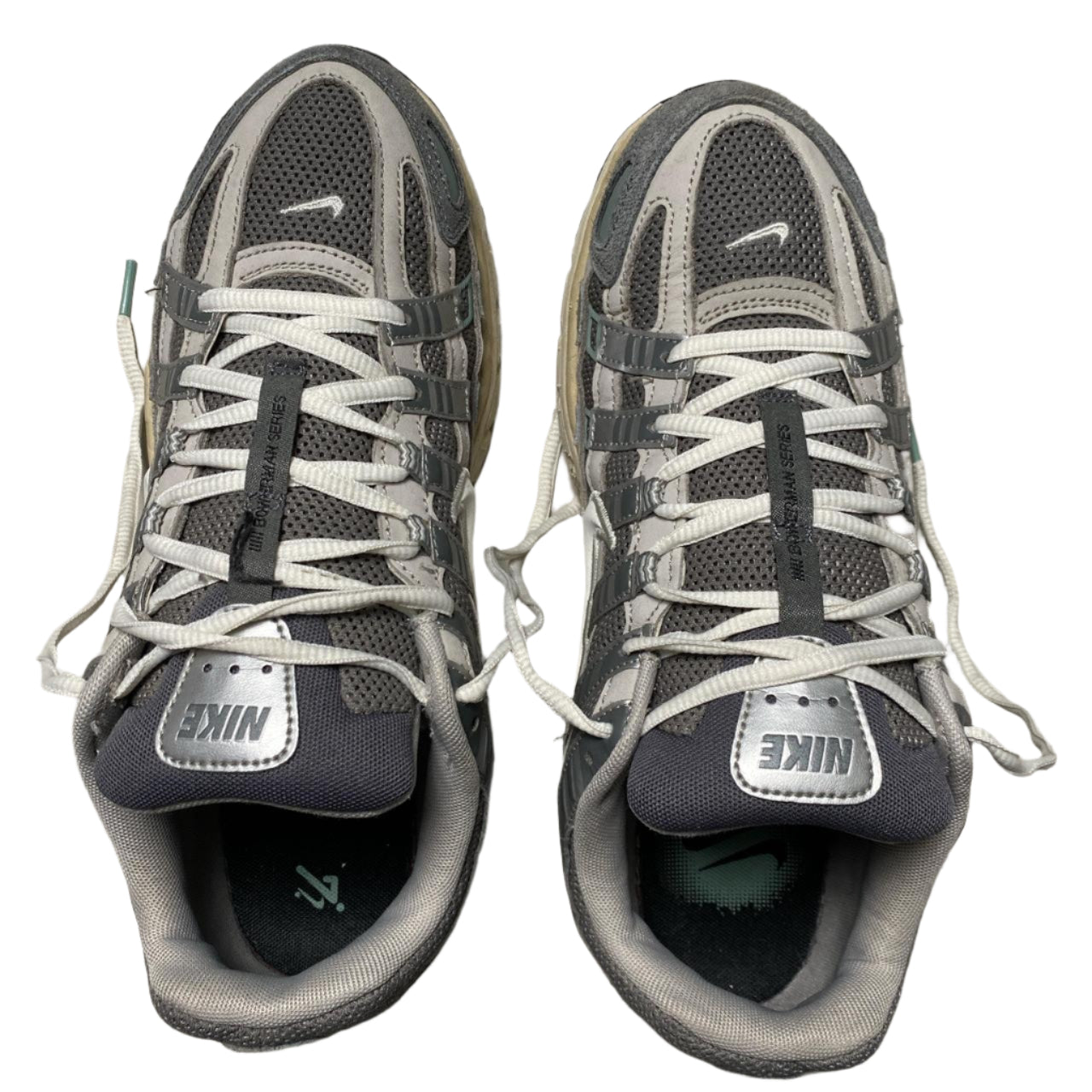 Nike p6000 White Silver and Turquoise Trainers (UK 9)
