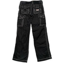 True Religion Womens Black and White Contrast Big Stitch Cargo Trousers (28W)