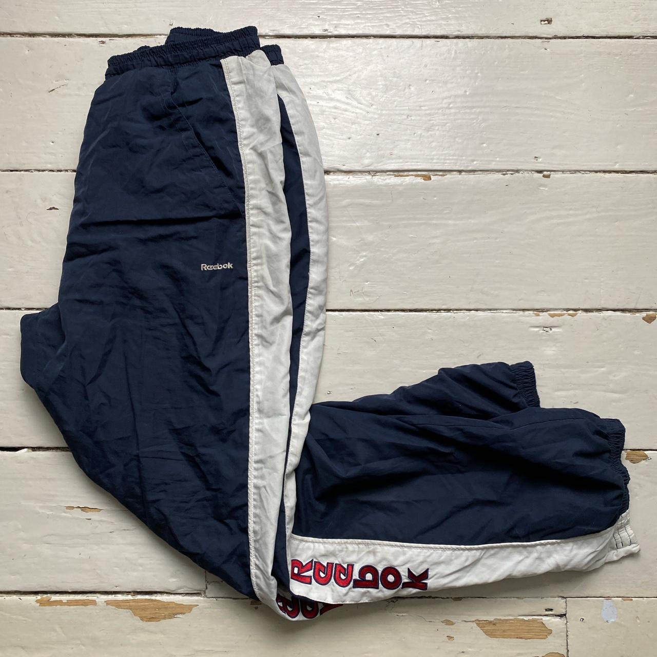 Reebok Vintage Shell Trackpant Baggy Navy White and Red Bottoms