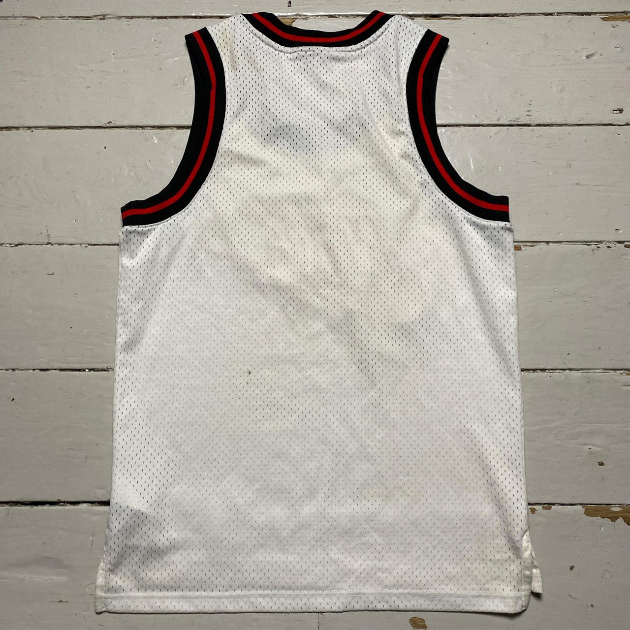 Nike White Red and Black Big Swoosh Basketball Vest