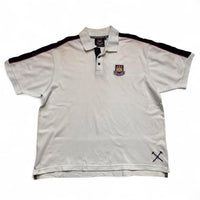 West Ham United Vintage White and Navy Polo Shirt (L)