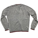 Wolsey Vintage 90’s Grey and Burgundy V Neck Jumper (M)