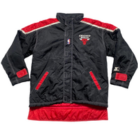 Chicago Bulls Vintage 90’s Starter Black Red and White Jacket (XL)