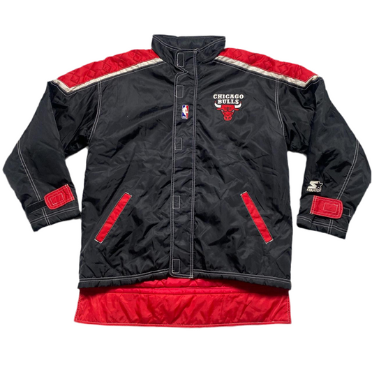 Chicago Bulls Vintage 90’s Starter Black Red and White Jacket (XL)