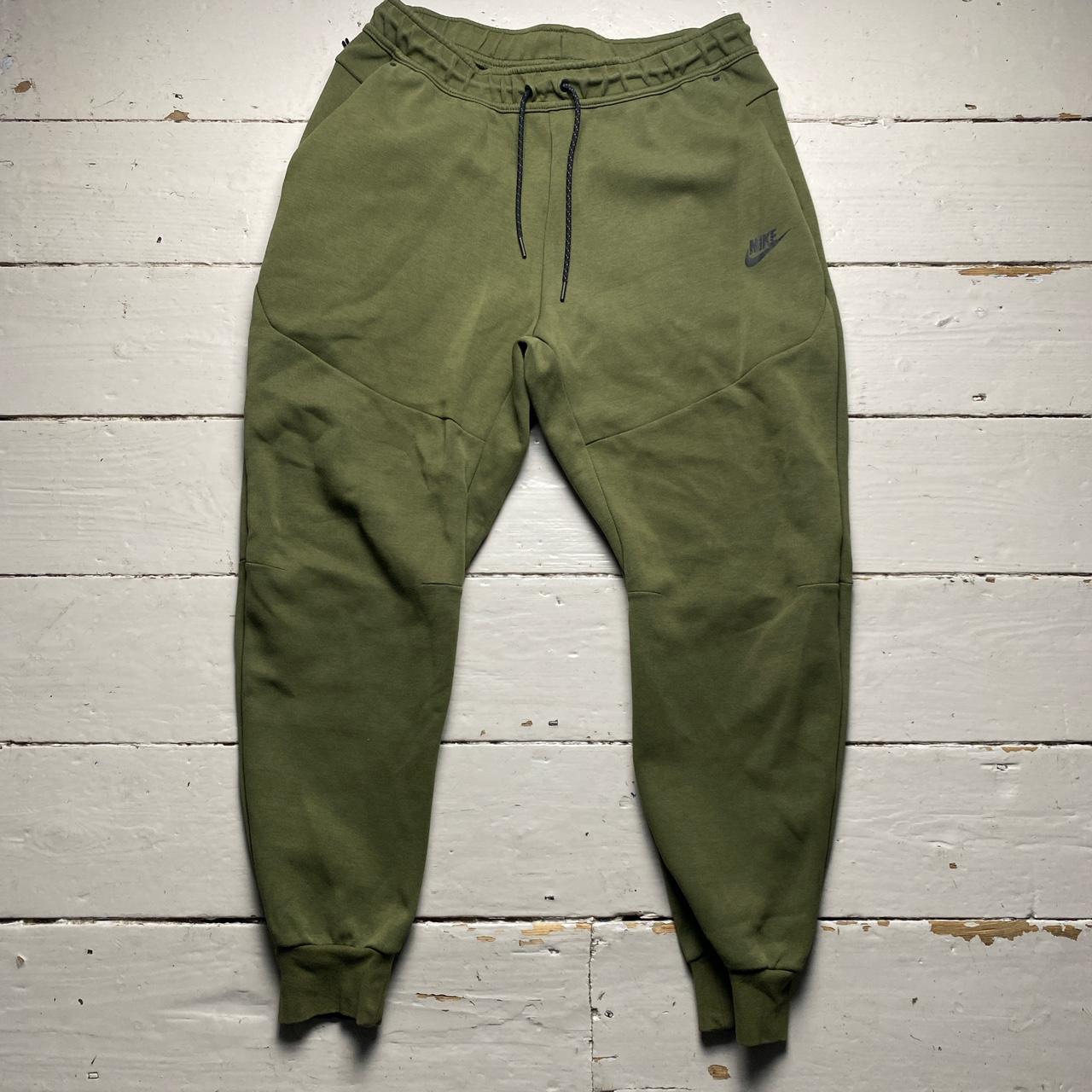 Nike Tech Fleece Olive Green and Black Joggers