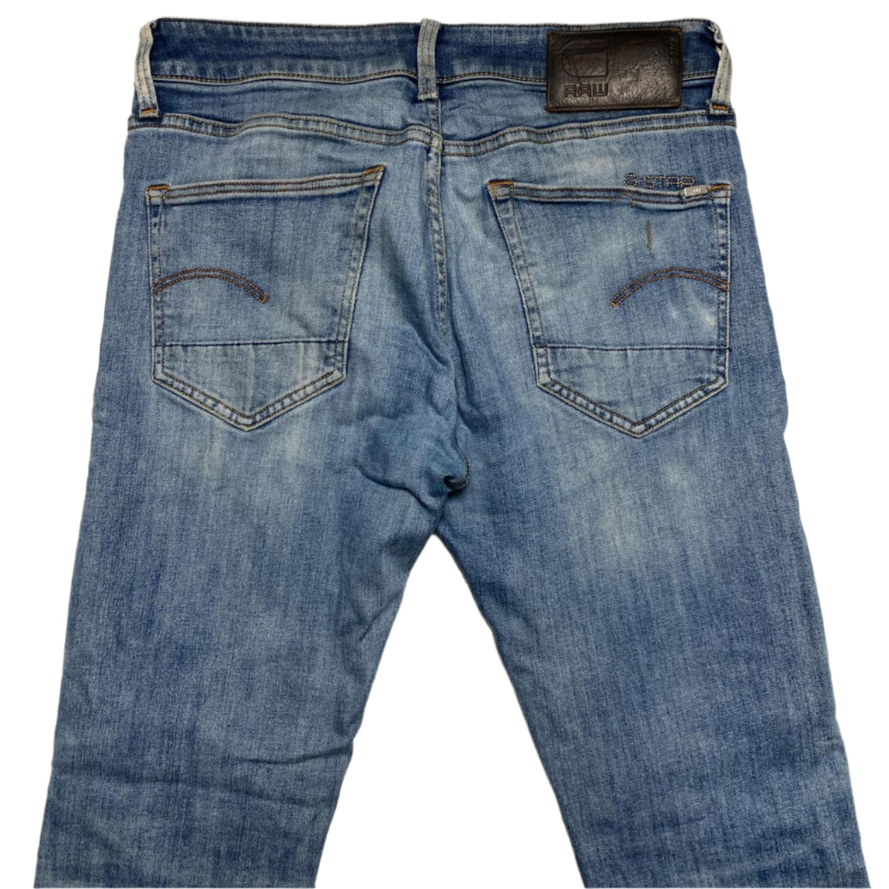 G Star 3301 Distressed Light Blue Slim Jeans (W 29)