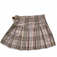 Burberry Brit Vintage y2k Pink Brown and Blue Pleated Skirt (8)