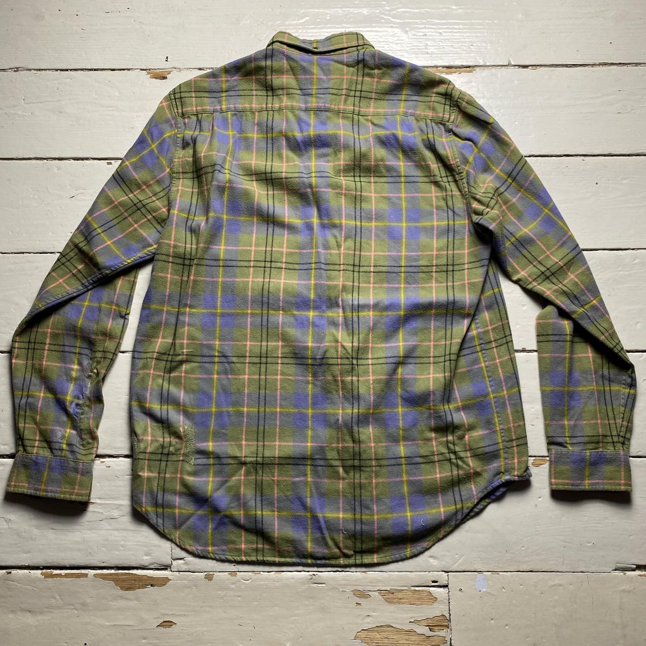 Supreme Plaid Checked Shirt Green Pink and Blue