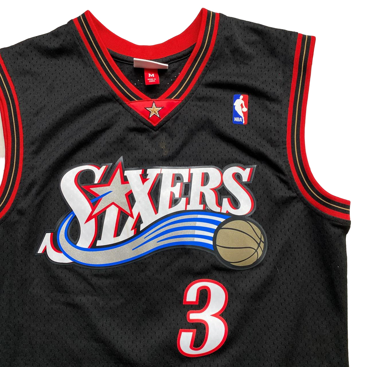 Philadelphia 76ers Sixers Iverson NBA Mitchell and Ness Basketball Jersey (M)
