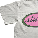 Stussy White Pink and Green T Shirt (S)